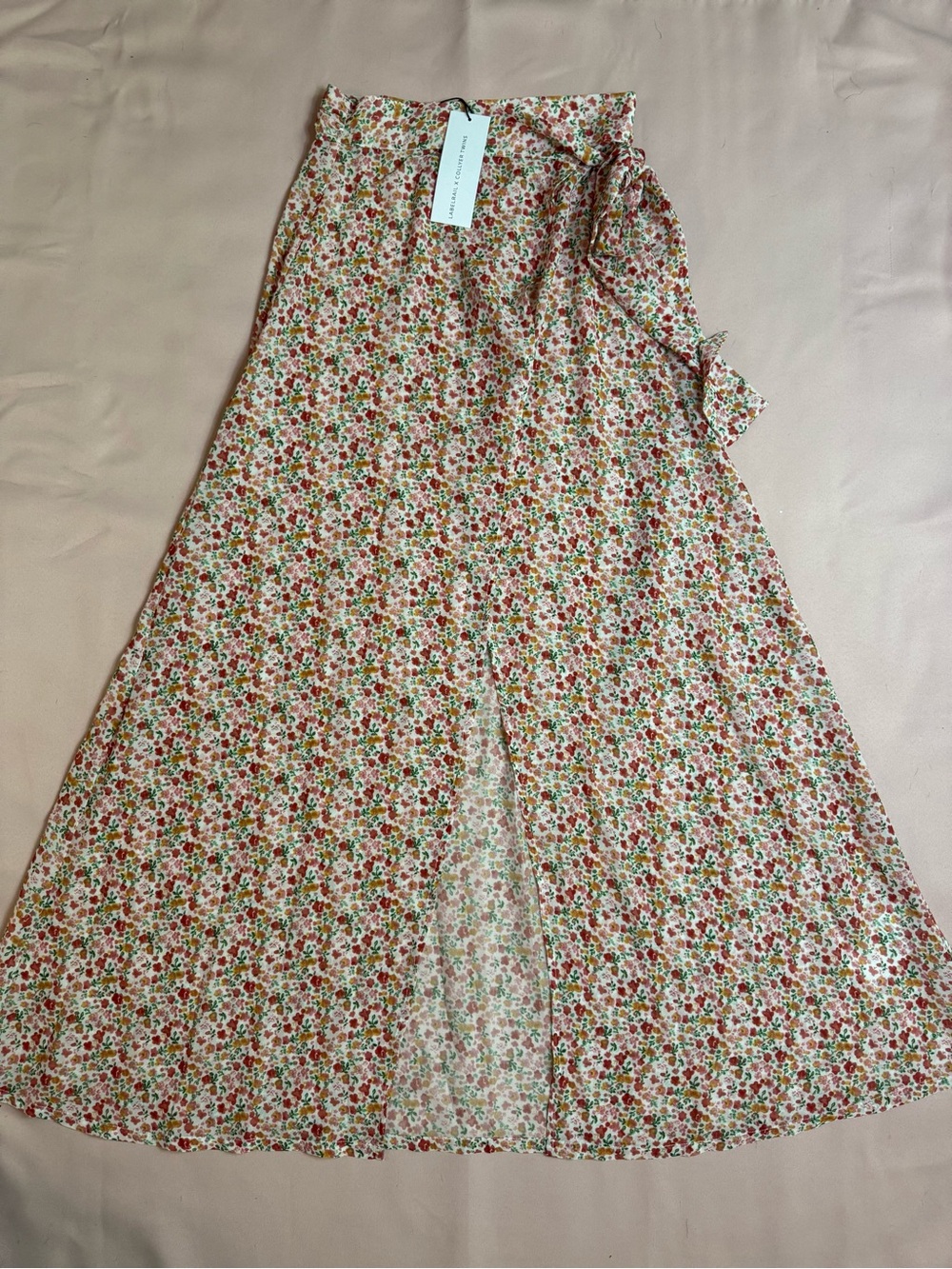 Labelrail x Collyer Twins - NWT Floral Tie-Waist Maxi Skirt Multi-Color - Size 8